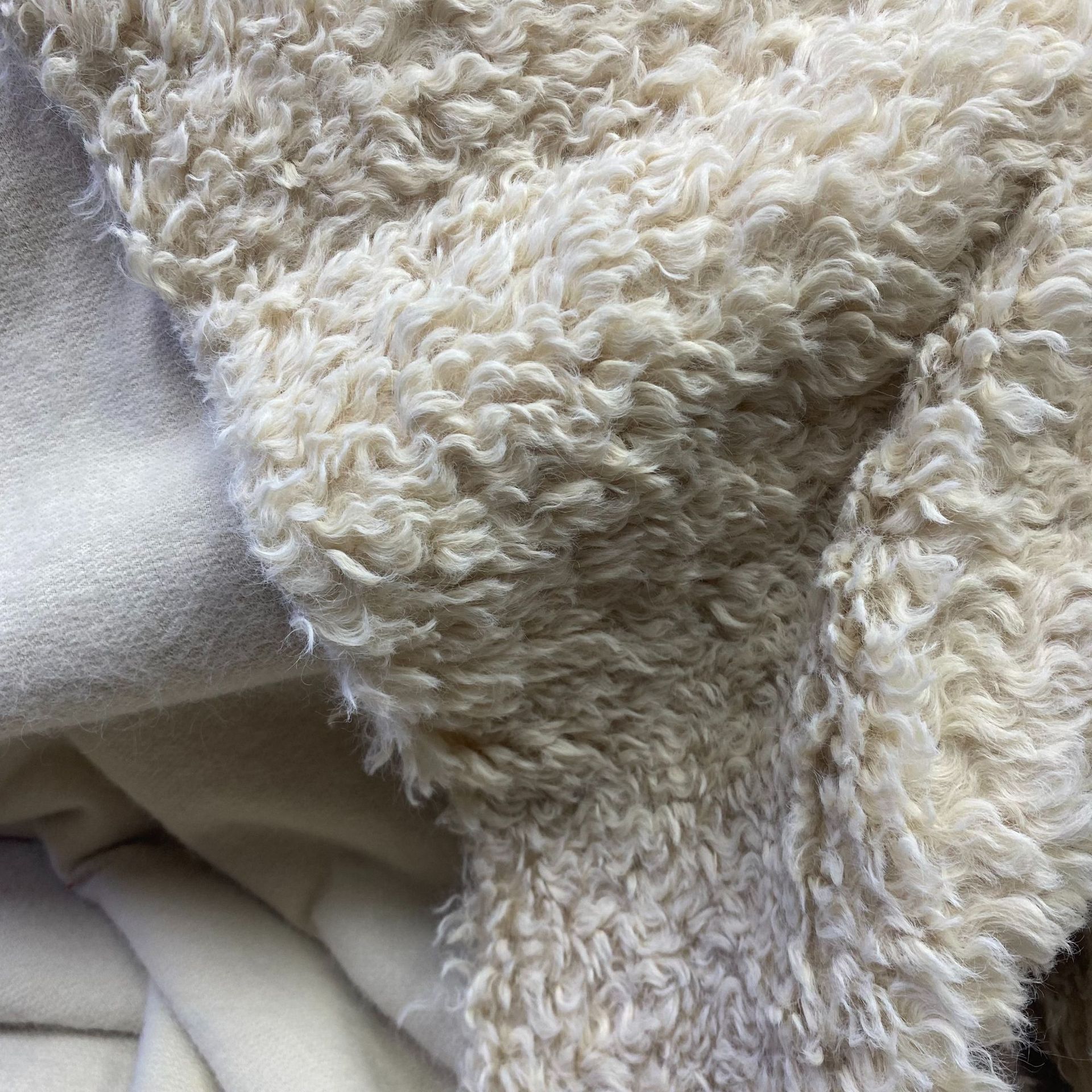 苏玛羊毛 高端 北美羊毛卷毛绒美洲羊毛羊驼剪绒卷毛面料羊毛卷