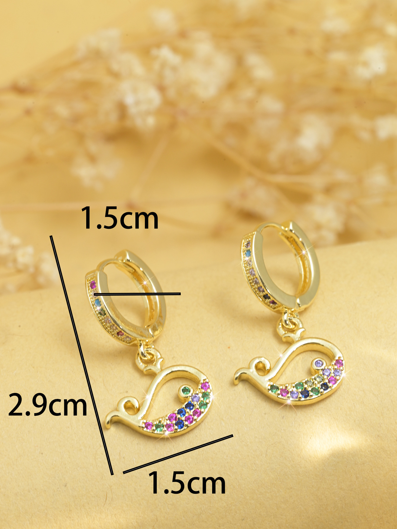1 Pair Quantity 1 Pair Elegant Simple Style Cross Life Tree Plating Copper Zircon Drop Earrings
