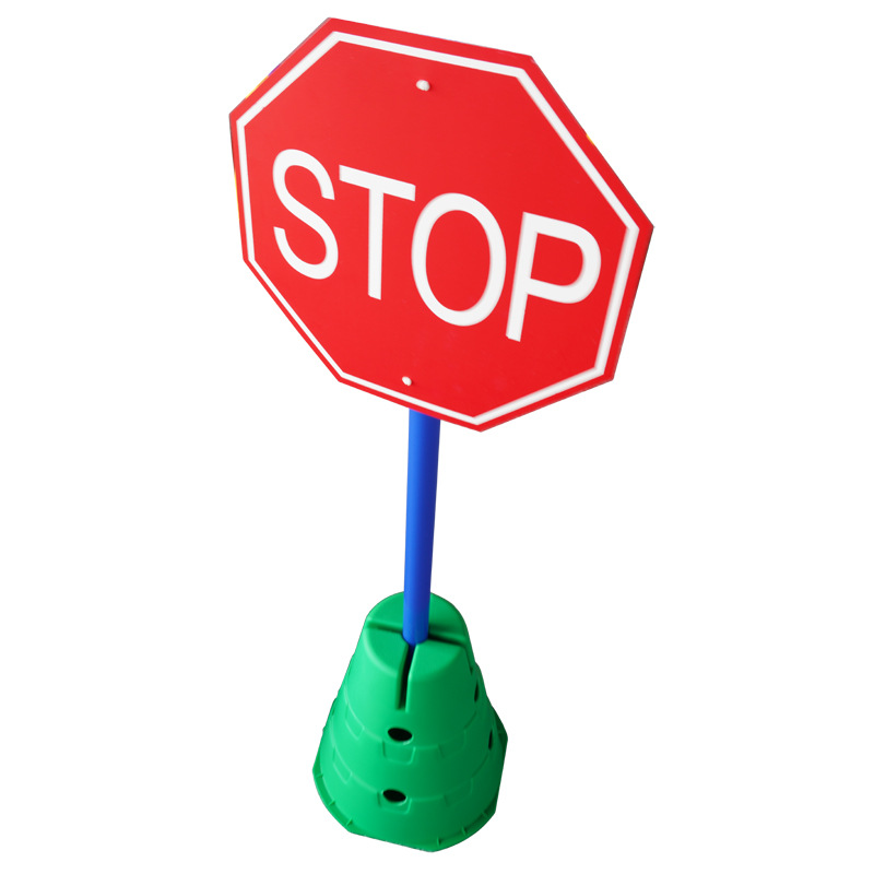 Señales de tráfico de jardín de infantes barricadas barricadas barricadas para niños ciclistas barricadas al aire libre material de juguete de entrenamiento sensorial