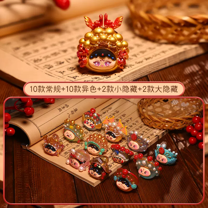 戏曲人生盲盒多款式创意设计手办公仔摆件精美桌面树脂工艺品批发