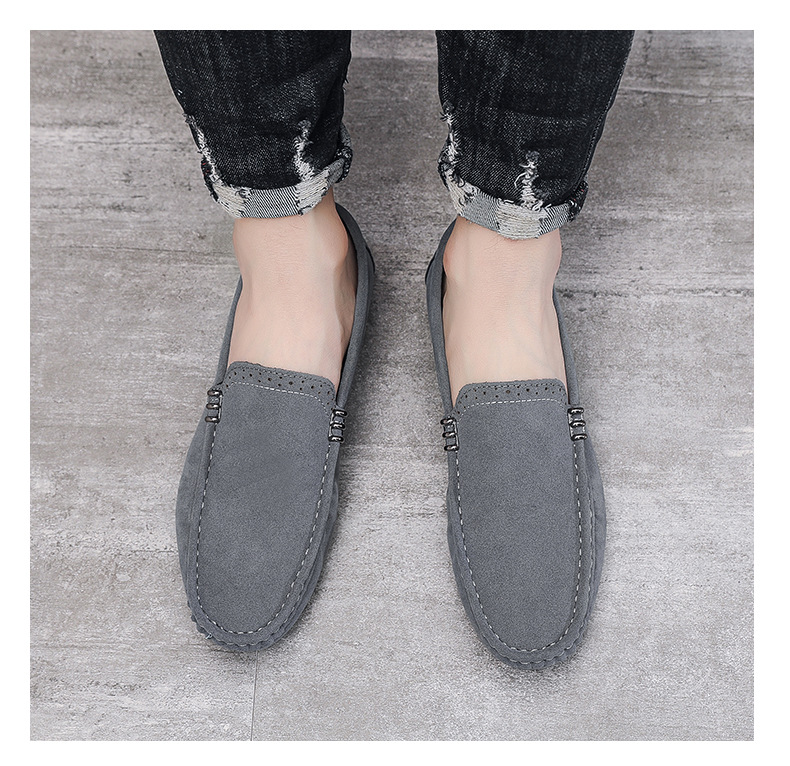 Neue Beanie Schuhe Herren Trend Wildleder Slipper alles mit Loafers_voghion.com
