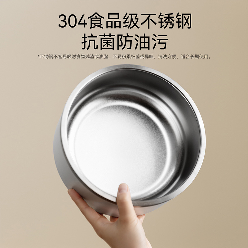 Tazón para mascotas transfronterizo Tazón para perros de acero inoxidable Tazón para perros de doble capa engrosada y anti-volcado Tazón de comida dorada para perros