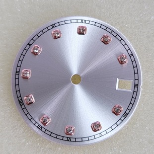 New watch accessories modified Japanese NH35NH36 automatic movement diameter 28.5MM rose Phnom Penh stone dial