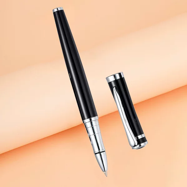 Small waist metal signature pen logo gel pen steel rod copper rod printable cultural and creative supplies cross-border bead pen