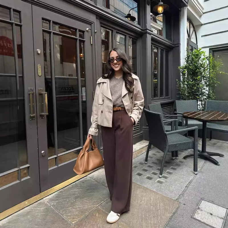 Z Style Amazon European and American Style 2024 Autum New Women's Design Versatile Windbreaker Style Short Jacket