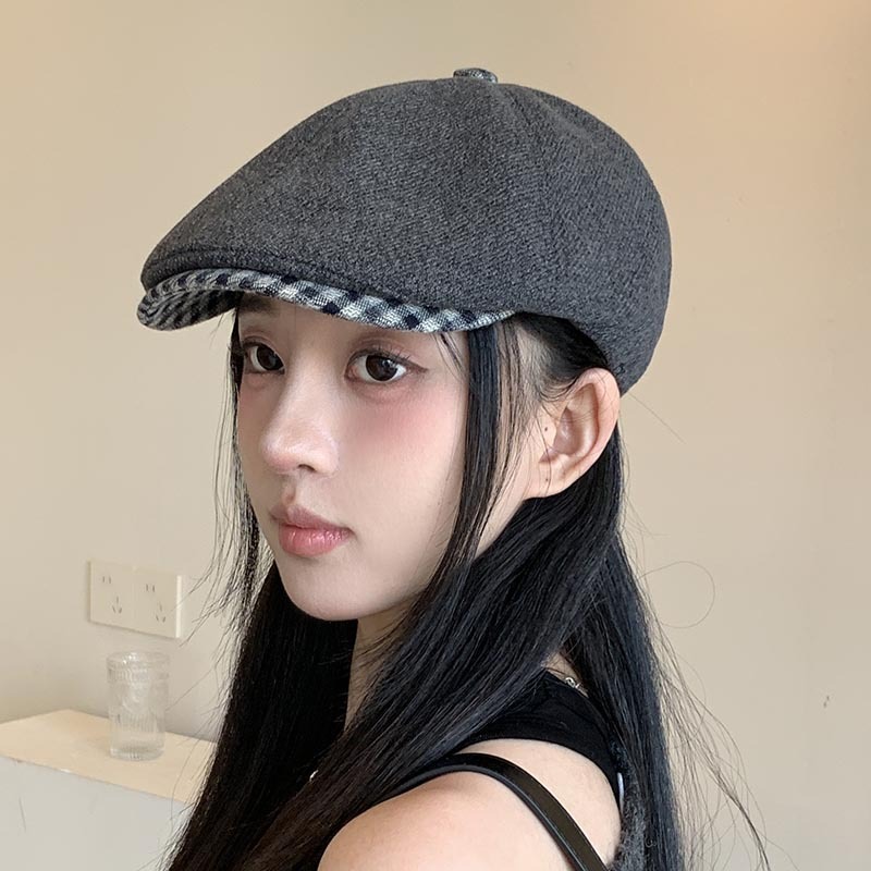 帽子 レディース 秋冬 韓国風 エレガント ファッション 万能ファッション帽子 ベレー帽 英国風 フォワードハット 新しいトレンド|undefined