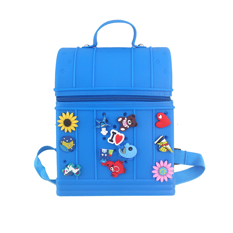 Bebé Kindergarten pequeña mochila niños y niñas mochila de silicona Linda madre e hija de dibujos animados mochila de viaje de ocio