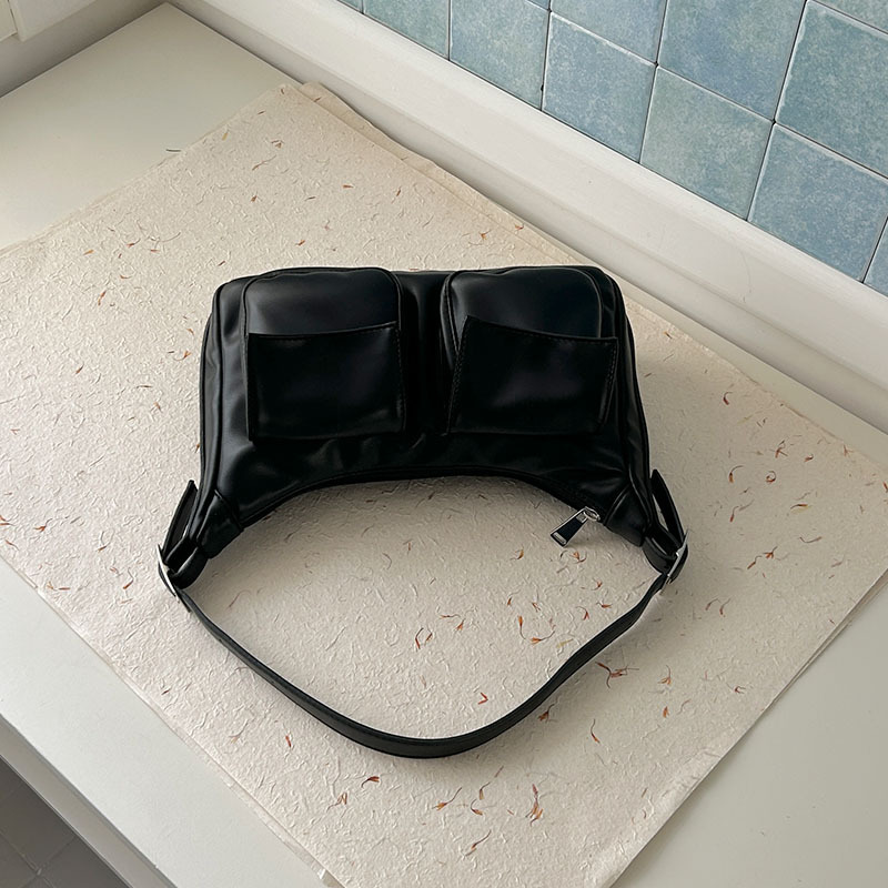 Bolso de axila de hombro multibolsillo transfronterizo, diseño de nicho, bolso de motocicleta de mensajero de gran capacidad, bolso de hombro de viajero de todo fósforo para mujer