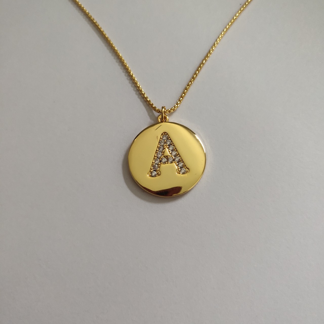 Copper necklace with letters