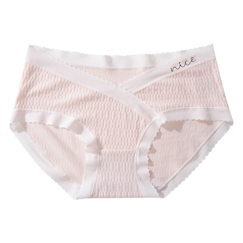 Nueva ropa interior de las mujeres embarazadas de algodón antibacteriano transpirable entrepierna embarazada temprano, medio y tardío embarazo sin costuras ropa interior de cintura baja mujeres embarazadas