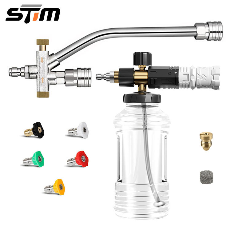 跨境新款泡沫壶高压洗车水枪pa壶1000ml扇形台州壶泡沫 喷壶喷枪