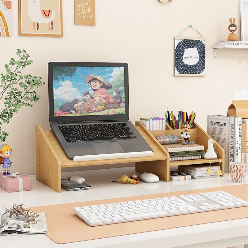 Dormitory Computer Desktop Placement Monitor Laptop Stand Support Desk Office Shelf Heightening Rack