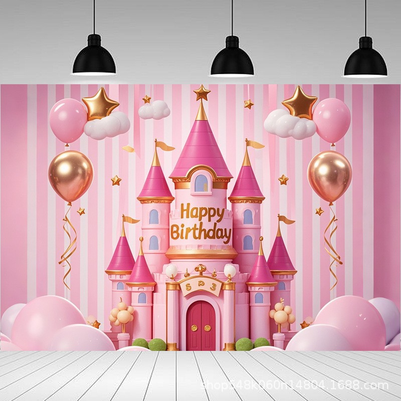 2025 nueva tela de fondo al aire libre fiesta de cumpleaños diseño del lugar foto de dibujos animados fotografía fotografía tela de fondo comercio exterior