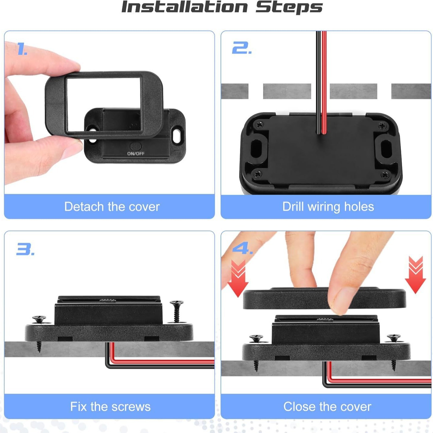 Nuevo RV bus teléfono móvil dual USB cargador socket 12-24V entrada modificación dual qc3.0 con prensa