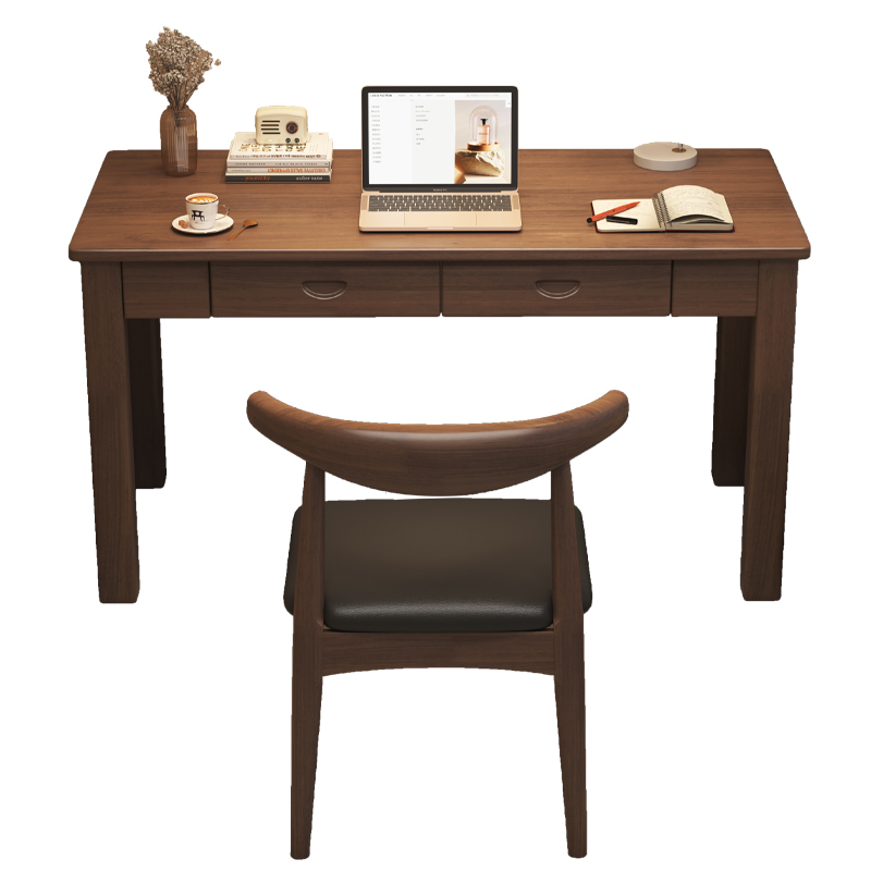 Mesa de escritorio estrecha de madera sólida, escritorio de escritorio para estudiantes, escritorio de escritorio moderno y simple, escritorio de computadora junto a la cama