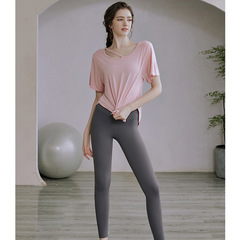 Women's Loose Fit Summer Speed Dry Yoga Top, Casual Running Exercise T-Shirt for Outwear, Versatile Fitness Apparel