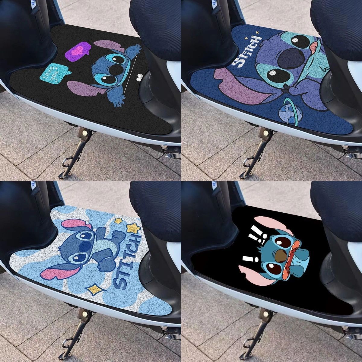 Stitch Silk Circle Electric Vehicle Foot Mat Waterproof and Dust Removal Four Seasons Universal Free Cutting Turtle Car Foot Mat