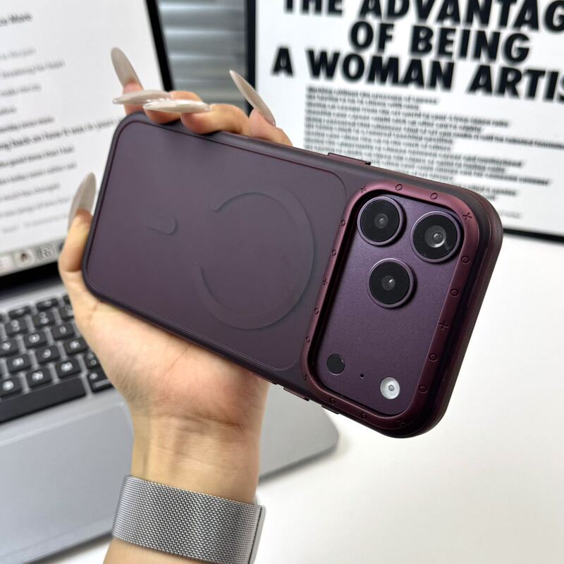 New matte phone case for Apple 18 Pro Max, with a skin-like feel and magnetic attachment, providing full coverage and drop protection for iPhone 17 Pro Max