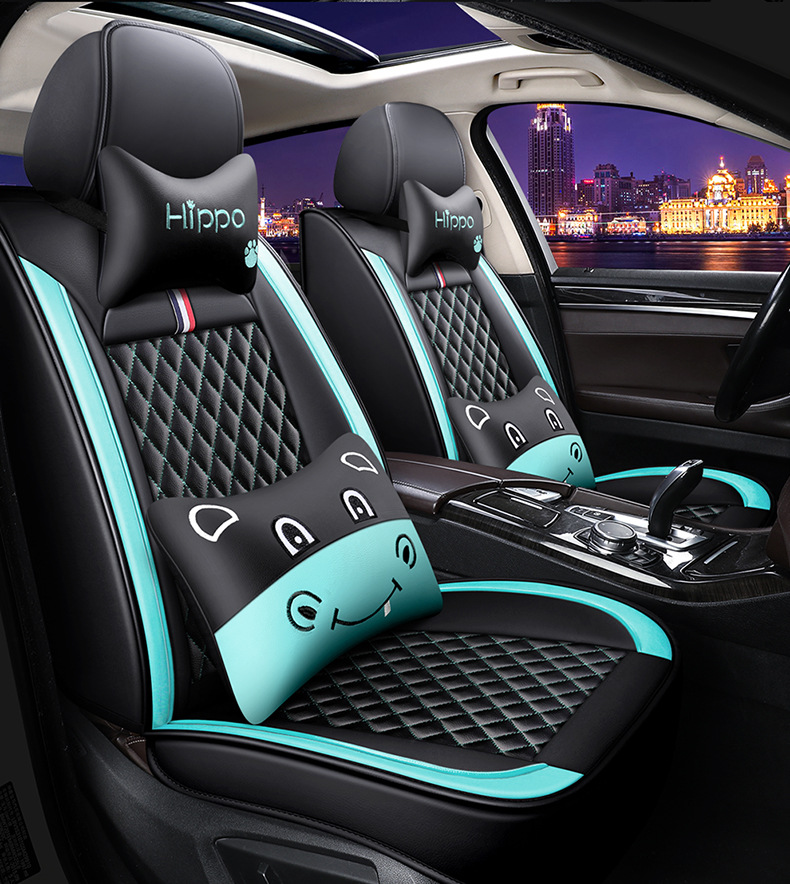 Cross-border foreign trade car seat cushion wear-resistant leather surrounded by four seasons universal seat cover source factory foreign trade wholesale