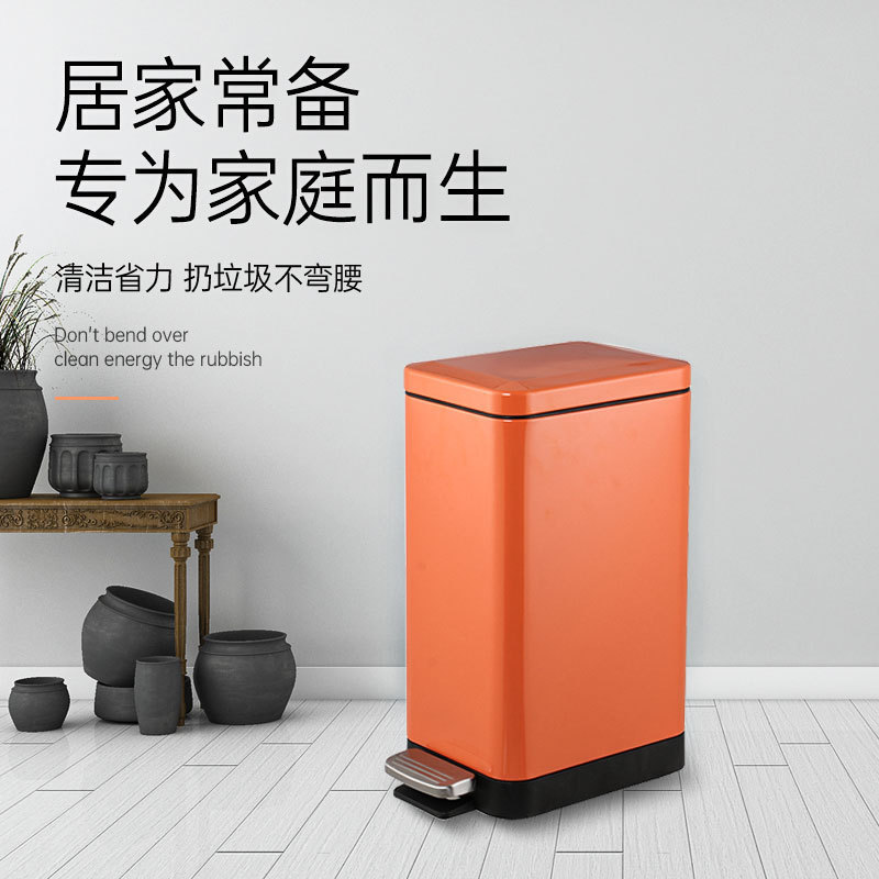 Narrow Gap Trash Can for Home Use, Stainless Steel, Bathroom, Kitchen, Double-Layer, Thickened, Sealed, High-Grade, Foot-Operated, Stylish Design Narrow Gap Trash Can for Home Use, Stainless Steel, Bathroom, Kitchen, Double-Layer, Thickened, Sealed, High-Grade, Foot-Operated, Stylish Design