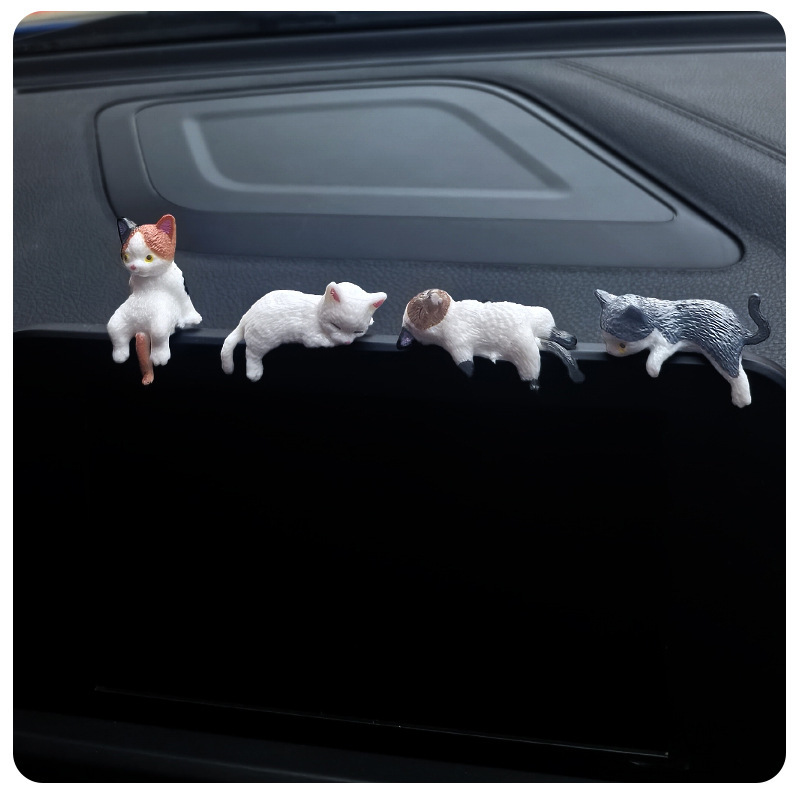 "Sleeping Cat" serie de decoraciones de coche, decoraciones de coche, linda chica, consola central de coche, pantalla de escritorio