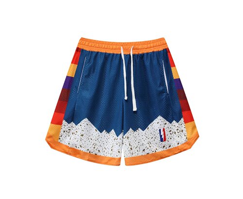 Mesh Small Lightning Stitched Leisure Sports Shorts for Women Plus Size Loose Fitting Slimming High-Waisted Running Pants