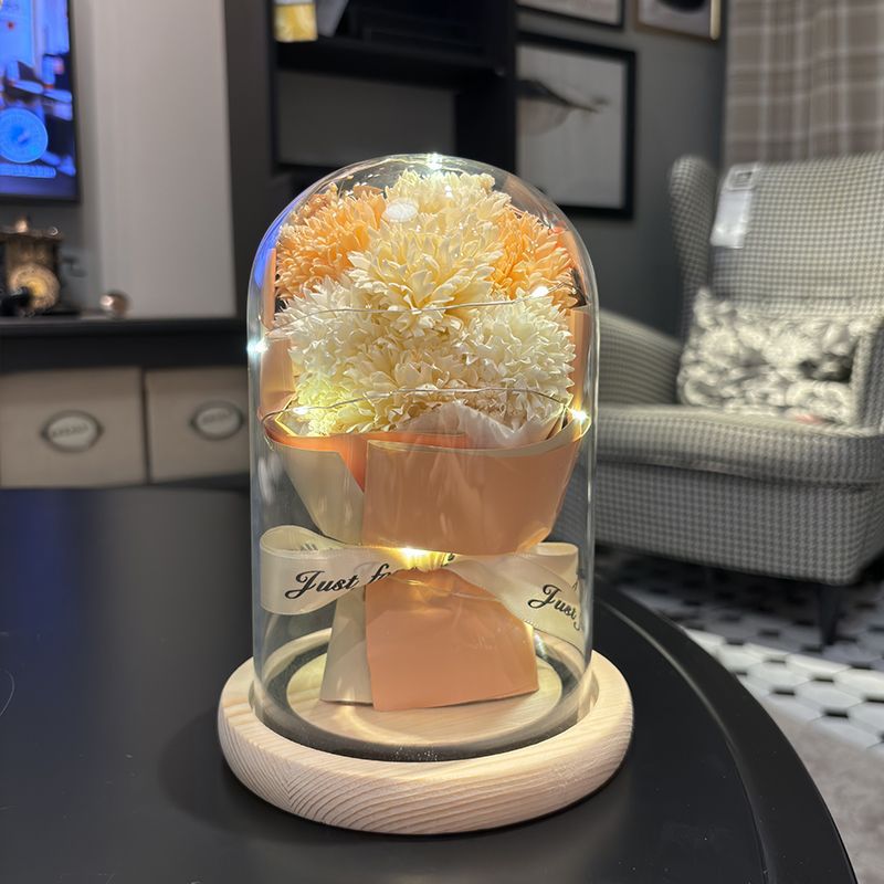 [특별 프로모션] 추수감사절 - 핑크 카네이션 3개 - 선물가방 + 축하카드 + 배터리 증정 [완제품 발송]