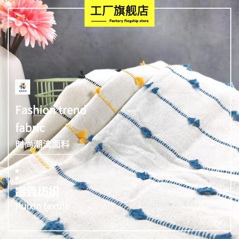 熱売ポリエステル綿の切り花のストライプの布の平織りの430gのジャカードのストライプの布の家の紡績のマミーはジャカードのストライプの生地を包みます。|undefined