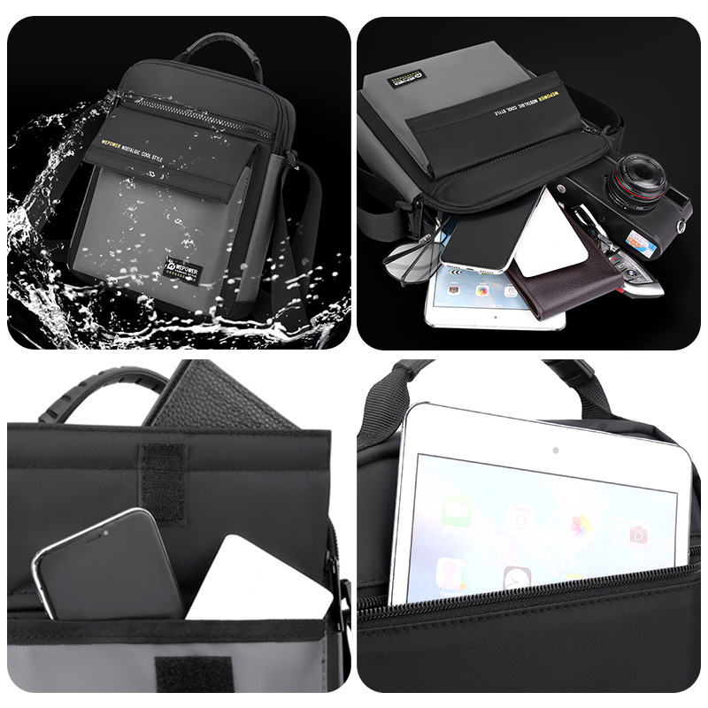 Wepower nuevos hombres casual simple bolso de hombro portátil de gran capacidad de almacenamiento bolsa de mensajero bolso de negocios