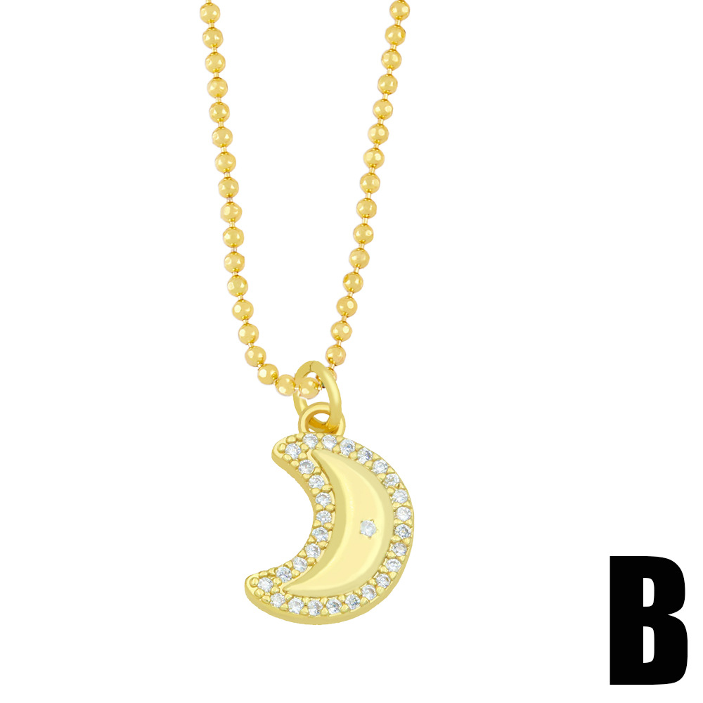 new clavicle chain diamond earth planet moon necklace