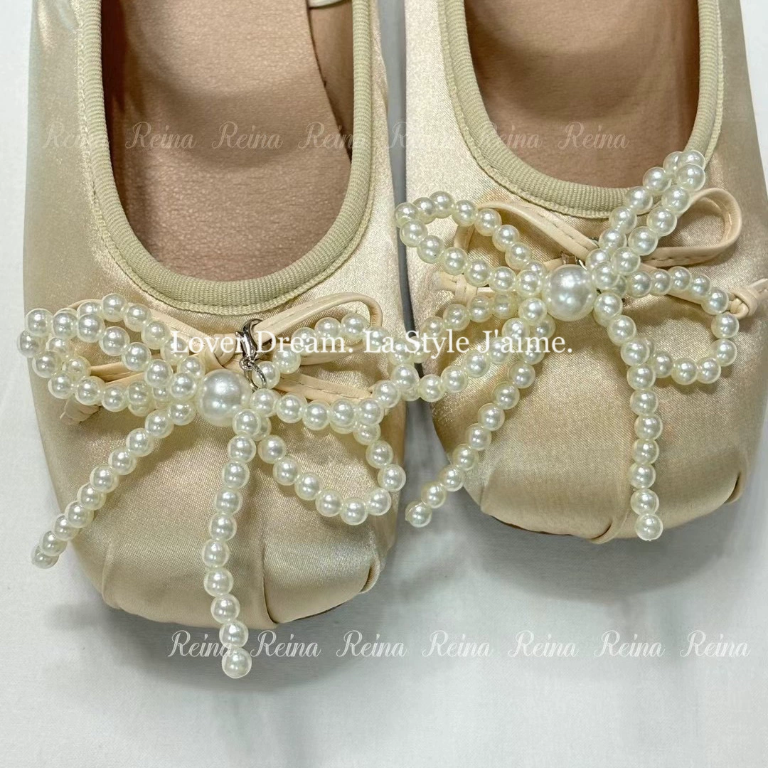 Small footwear buckle pearl with bow, universal accessories, accessory, flowered, Chanel style