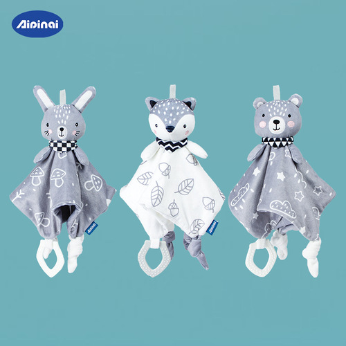 Baby Nordic style ins comfort towel 0-3 baby can be imported with teether rattle doll towel to sleep with wholesale products