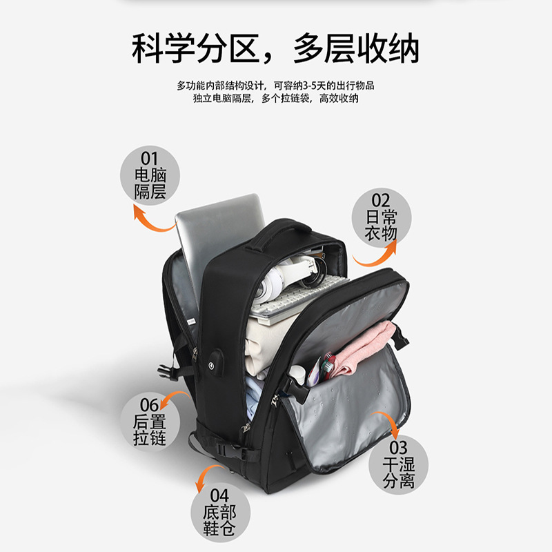Cross-Border Backpack, Unisex, Casual Travel Backpack, Large Capacity, Dry and Wet Separation, Waterproof Computer Backpack Cross-Border Backpack, Unisex, Casual Travel Backpack, Large Capacity, Dry and Wet Separation, Waterproof Computer Backpack