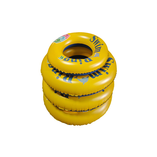 Ecological inflatable yellow swimming ring PVC