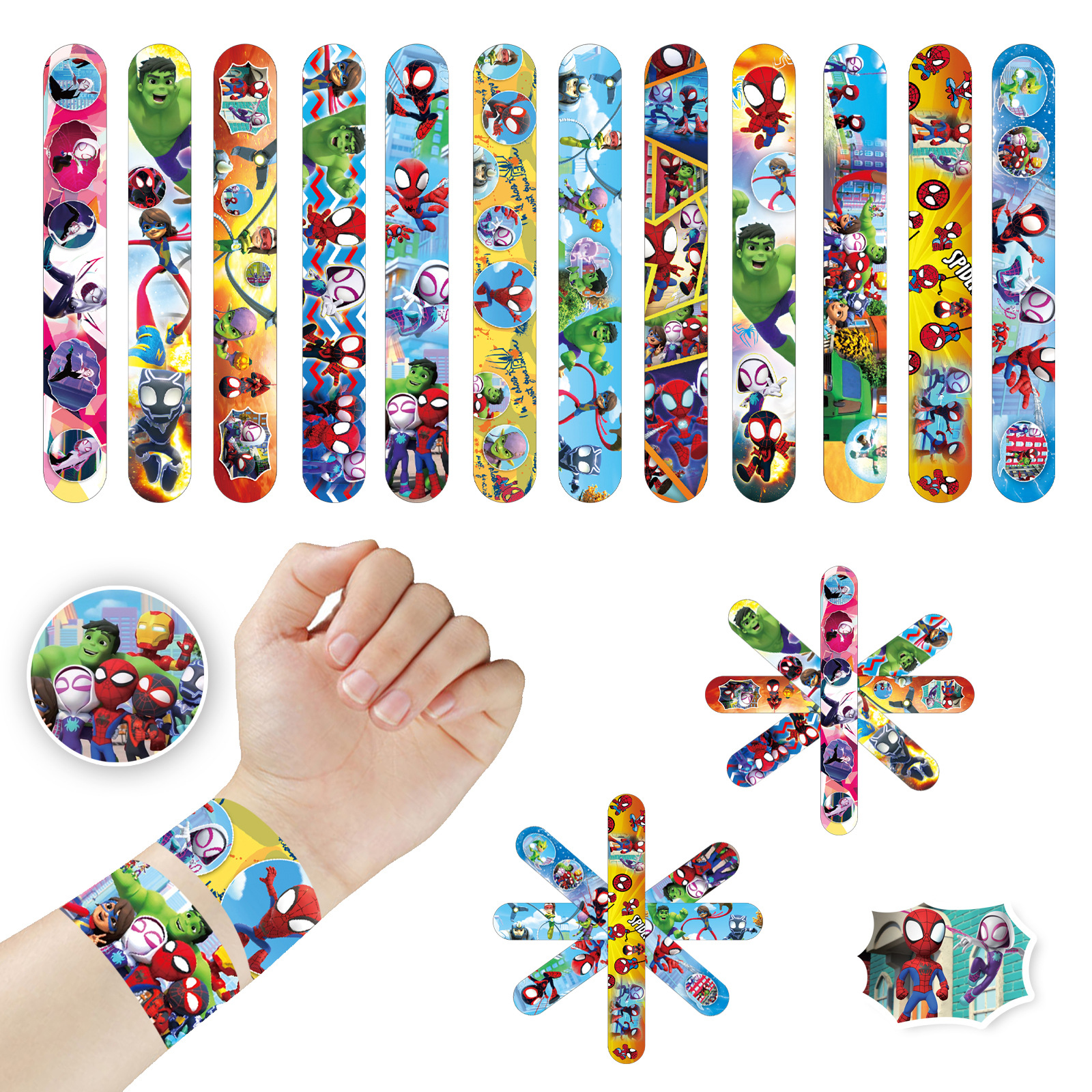 Amazon todo tipo de pulseras de anillo de palmaditas transfronterizas, pulseras de dibujos animados de fiesta, círculos de palmaditas para niños