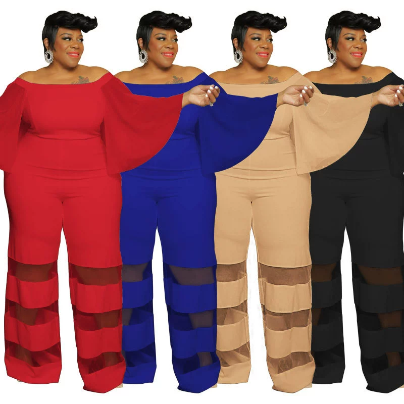 218278 трансграничная Европейская и американская женская одежда больших размеров, оптовые поставки, сексуальный Контрастный ЦВЕТНОЙ комбинезон, Amazon, новый источник, фабрика