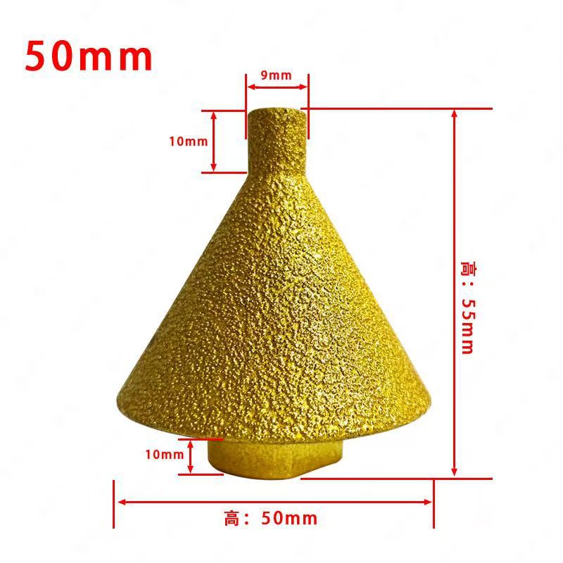 Chamfer de inyección de cera de diamante M10 - 20 / 35 / 50mm broca ream molino angular escalonado cónico broca de molienda seca