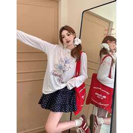 感夏慵懒防晒衣女秋空调长袖上衣宽松外搭印花薄款罩衫潮松弛韩版