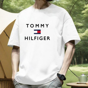 2025 Summer New Cross-border Men's Crewneck Short-sleeved T-shirt Fashion Printing Casual Men's Trendy Brand Sports Shirt Top