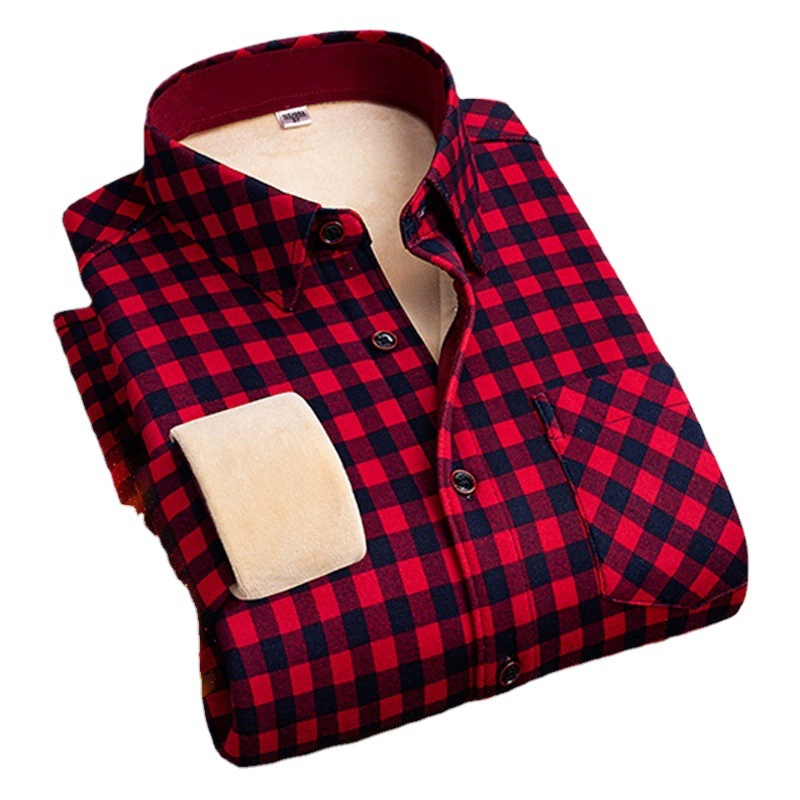 Зимняя женская рубашка в Корейском стиле на флисовой подкладке, утепленная клетчатая рубашка, Женская приталенная эластичная женская одежда больших размеров, теплый Топ для женщин