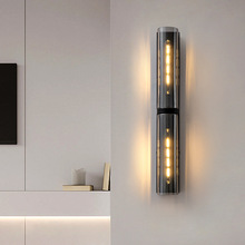 北欧轻奢卧室床头壁灯简约现代酒店过道灯高级感创意走廊玻璃灯具