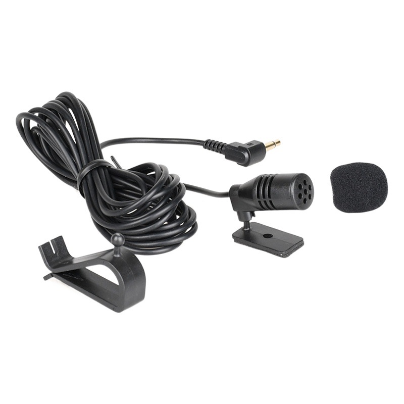 Adhesive type car shielded wire microphone car Bluetooth fixed external black navigator car wired microphone