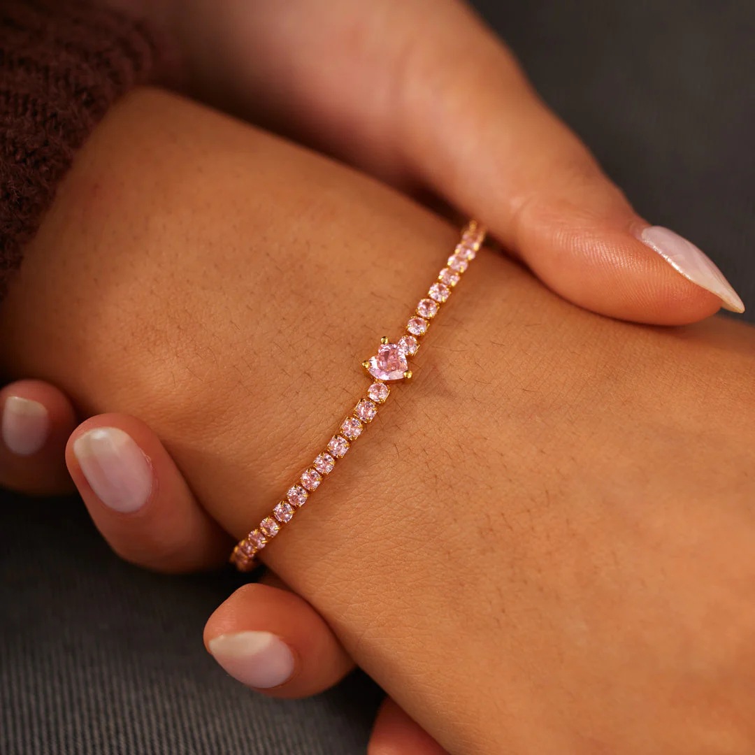 925 Sterling Silver Material 925 Sterling Silver Tennis Chain Bracelets Elegant Simple Style