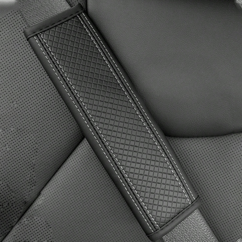 Car Seat Belt Shoulder Protector Artificial Leather Seat Belt Sheath Summer High-End Shoulder Cover Seat Belt Protective Cover