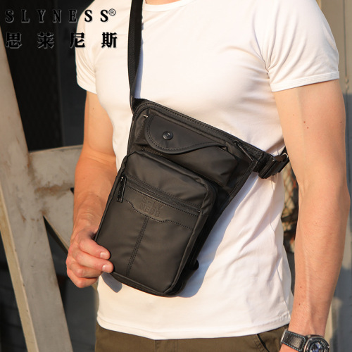 Cross-border exclusive men's chest bag Oxford cloth European and American sports leg bag waist bag large capacity crossbody and single shoulder bag
