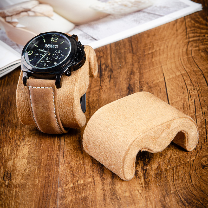 Marrón claro - terciopelo de muntjac grueso - modelo en forma de m