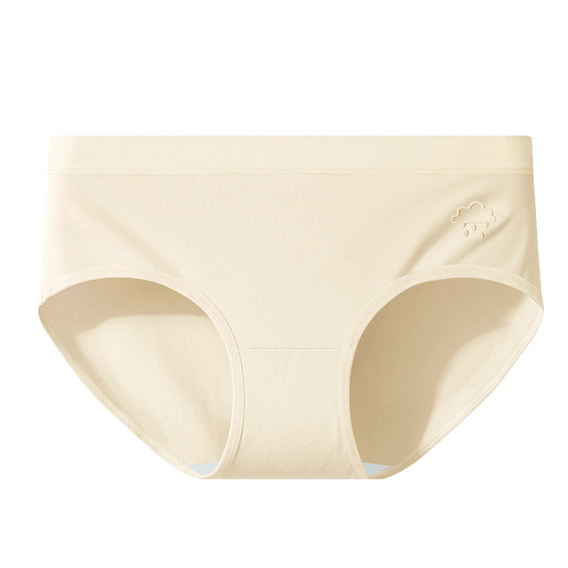 Bragas de algodón para mujer 10A entrepierna antibacteriana color sólido pantalones cortos de niña simples bragas de cintura media para mujer