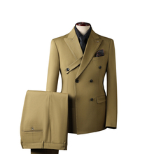 西装套装男士正装高级感英伦时尚绅士修身大码商务职业休闲西服