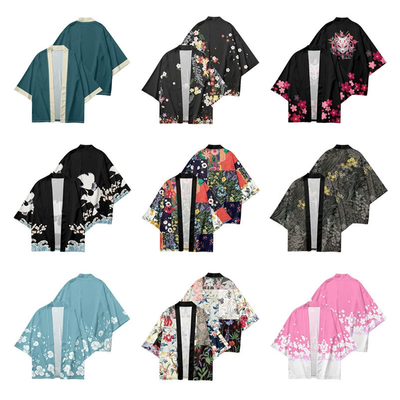 Летний новый стиль, накидка с цветочным принтом в китайском стиле, солнцезащитная одежда, кимоно, кардиган с рукавами три четверти и 3D цифровой печатью, рубашка для женщин
