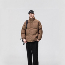加厚棉衣男士冬季保暖面包服宽松纯色棉服冬装外套上衣棉袄子男装
